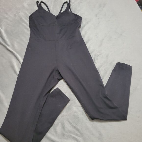 Love Soft Jumpsuit Women Small Sleeveless Surplice Jersey Knit Stretch Built In - Picture 8 of 9